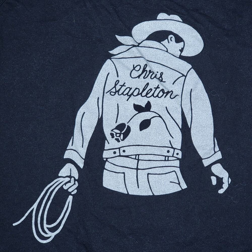 Stapleton Black Tank Top Chris Stapleton Cowboy - Size Ladies Large